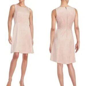 Calvin Klein Faux Suede Dress, Blush, Size 6